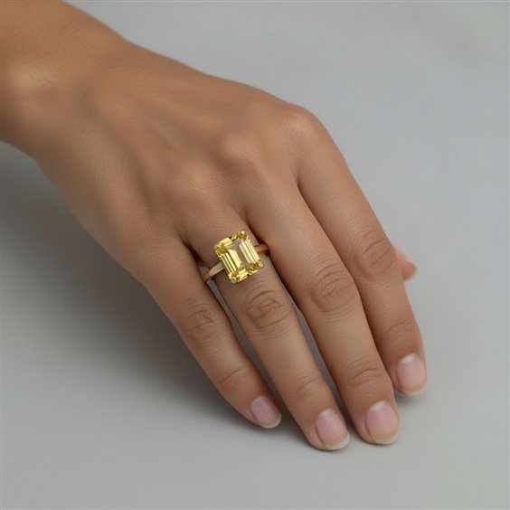 Cuneo - Corso Nizza 11 - Ring Goldside Woman in Yellow Gold Topazio 4.00 Ct AN.GS0087 - AN.GS0087